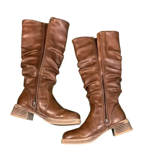 Steve Madden Kids Fortune Long Boots Tan Size 13 Used Has a lot of Life Still - Picture 9 of 12
